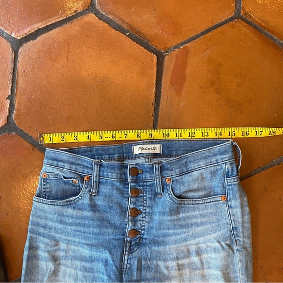 Madewell Jeans Women's 27 Blue Cali Demi-Boot Crop Flare Button Fly Comfort - Picture 9 of 11